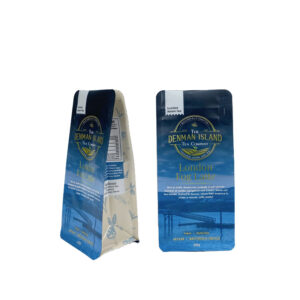 Flat Bottom Bag with Tear Zipper for Loose Leaf Tea